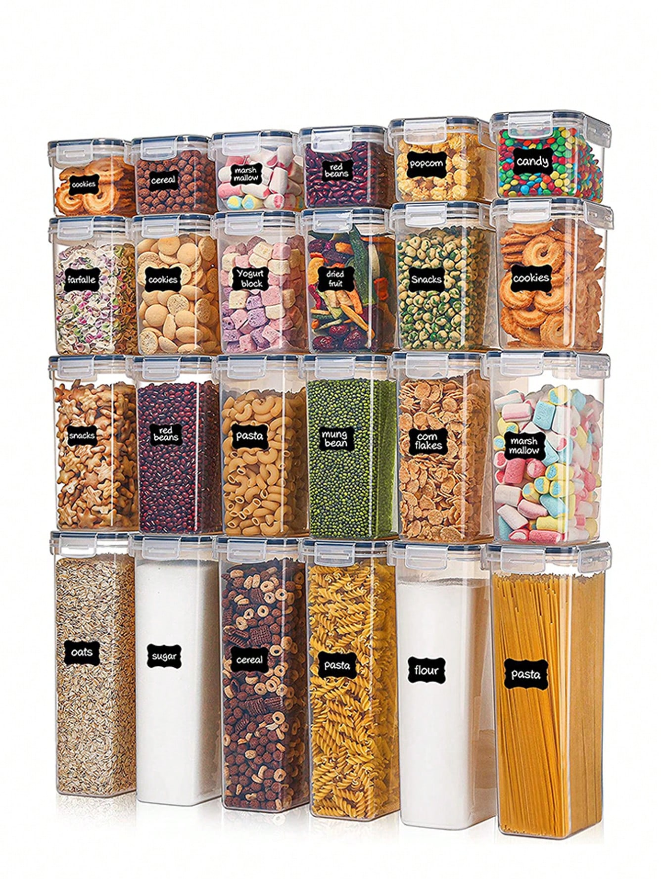 Food Storage Plastic Containers With Lids - 48pcs Airtight Food Storage Containers, Free