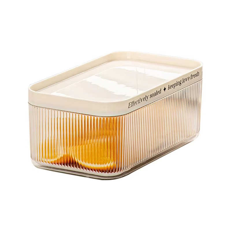 Food Storage No Plastic - Stackable Plastic Rectangle PET Refrigerator Organizer