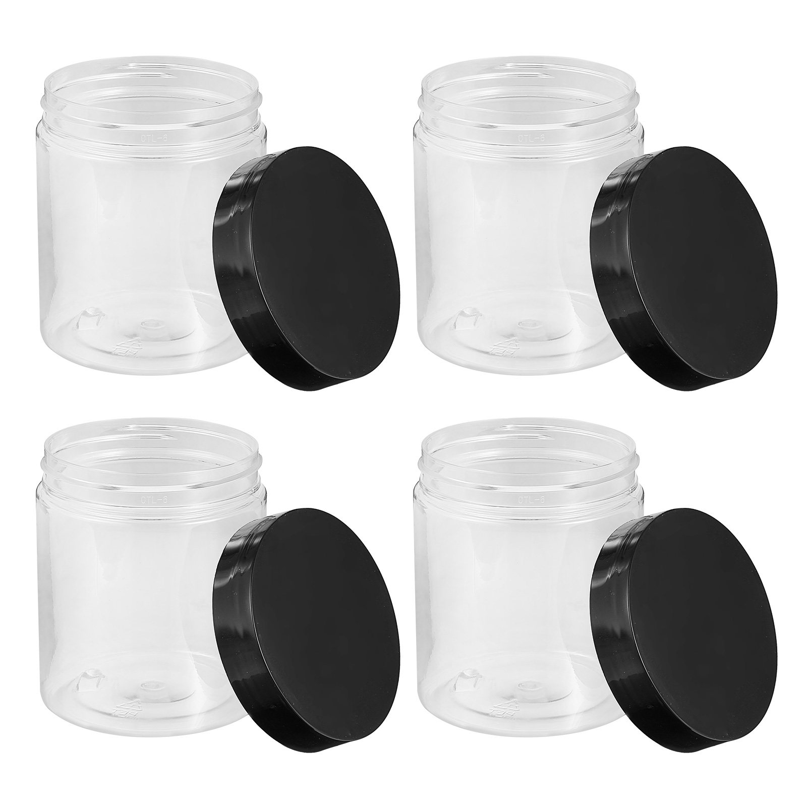 Food Storage Jars - 12Pcs Clear Plastic Sealed Canisters Food