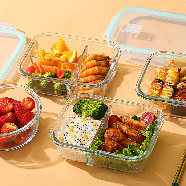 Food Storage Cupboard - Glass Fresh-Keeping Box high Borosilicate Heat-Resistant
