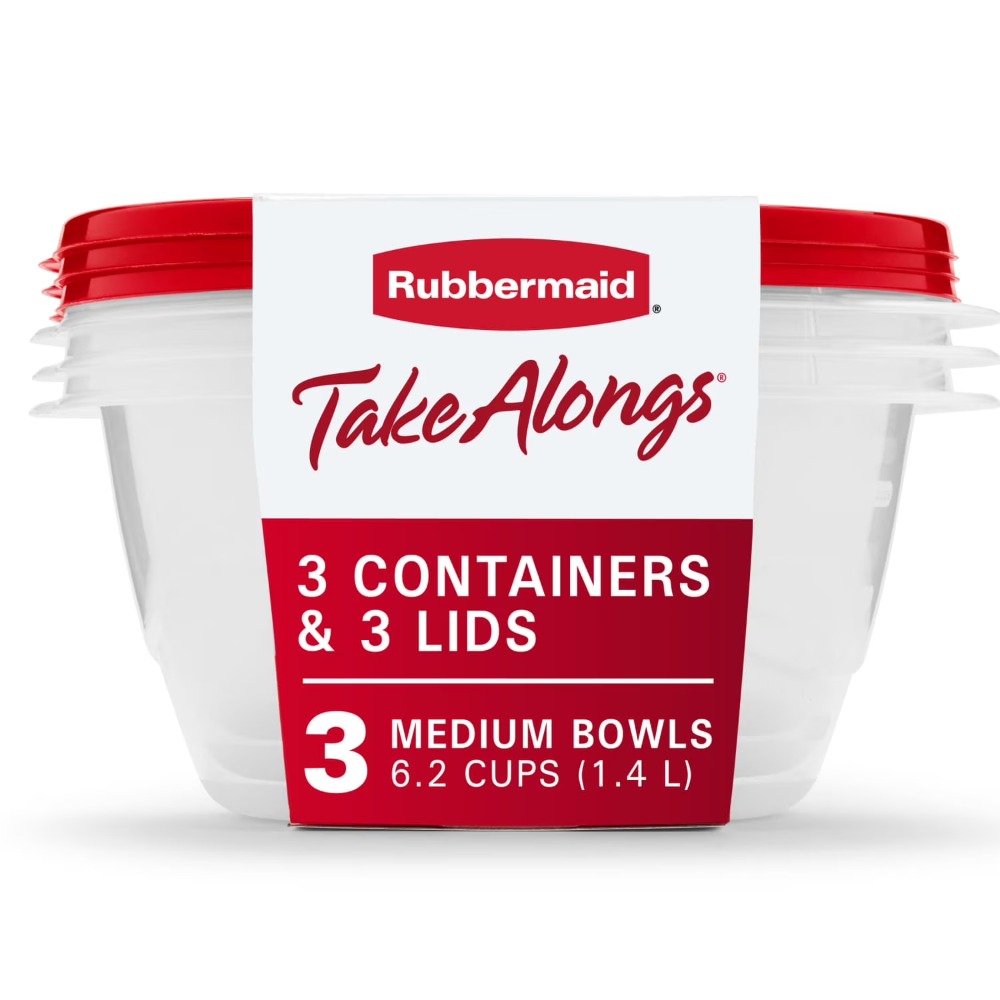 Food Storage Plastic Containers With Lids - Large Round Food Storage Containers with