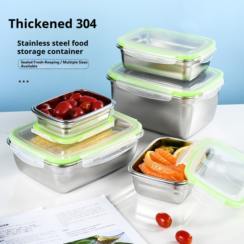Food Storage Cupboard - 304 Stainless Steel Lunch Box Set