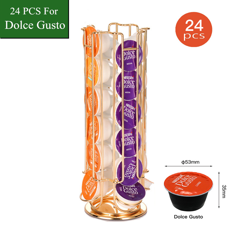 Food Storage Types - New Gold 24Cups Rotatable Coffee Pod