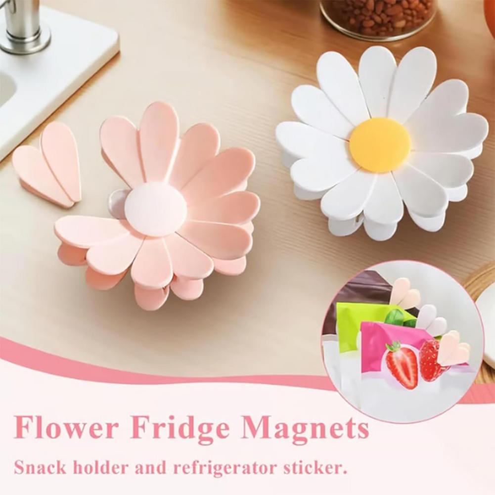Food Storage Types - 2-in-1 Magnetic Fridge Magnets Flower Type