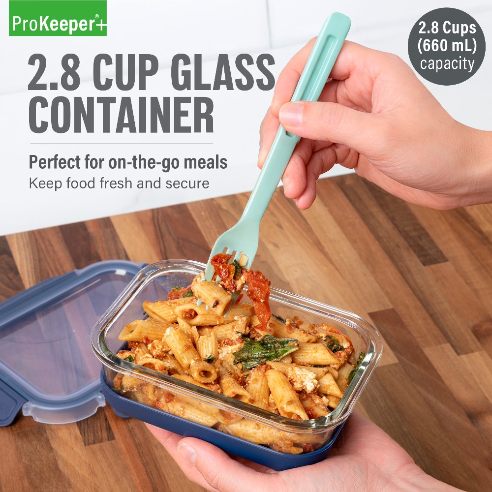 2.8 Cup Glass Food Storage Con - Glass Meal Prep Container recension och pris