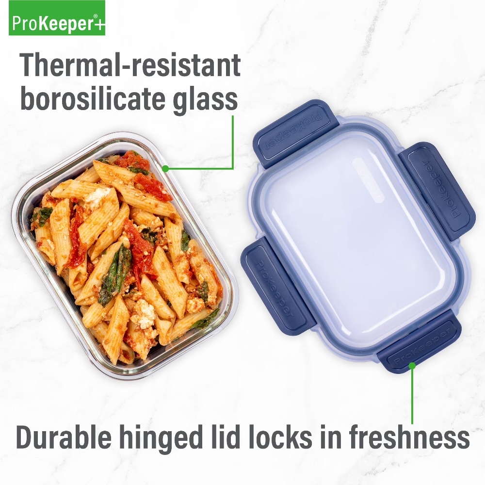 2.8 Cup Glass Food Storage Con - Glass Meal Prep Container recension och pris