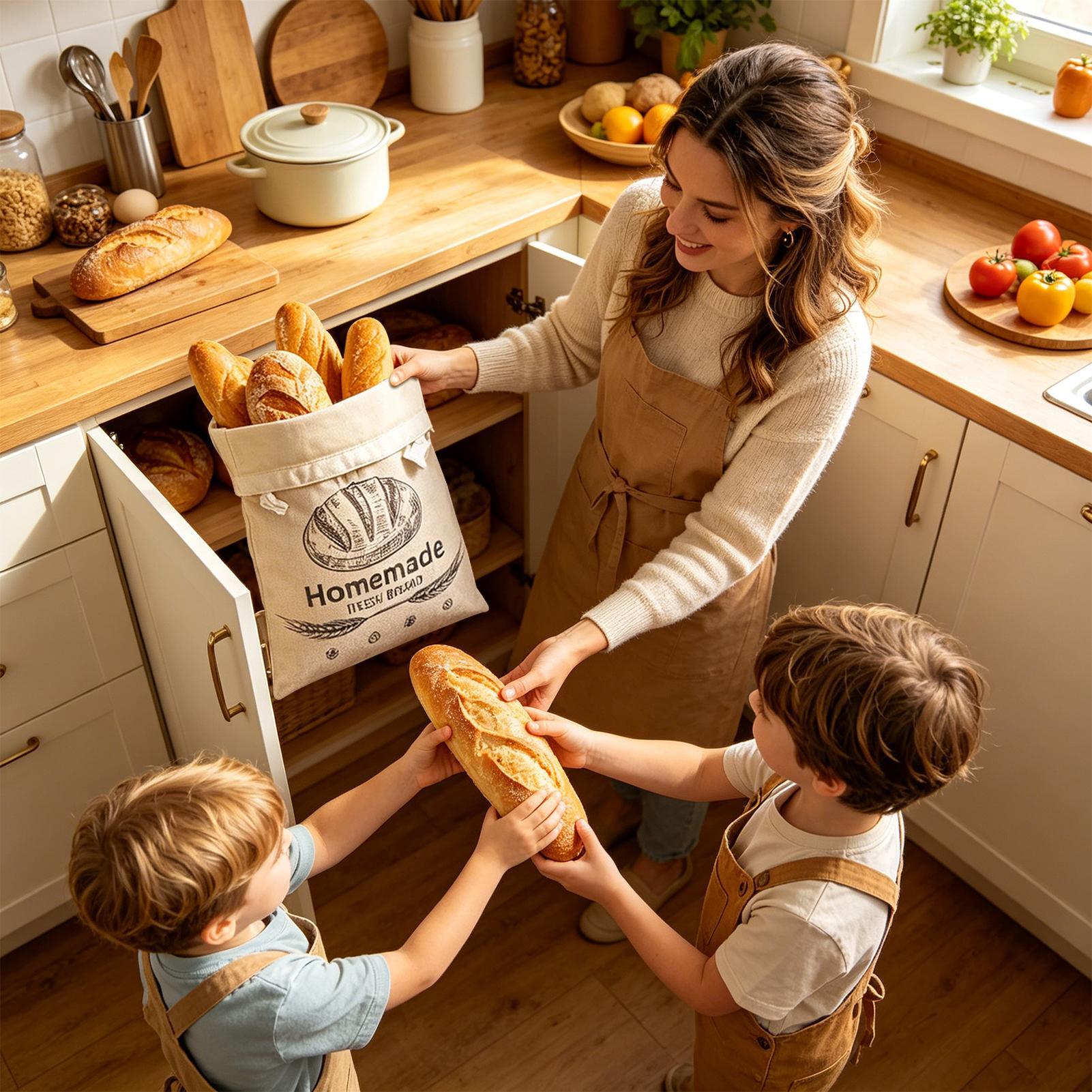 Linen Bread Bag Reusable Bags  - Food Storage Reusable Bags recension och pris