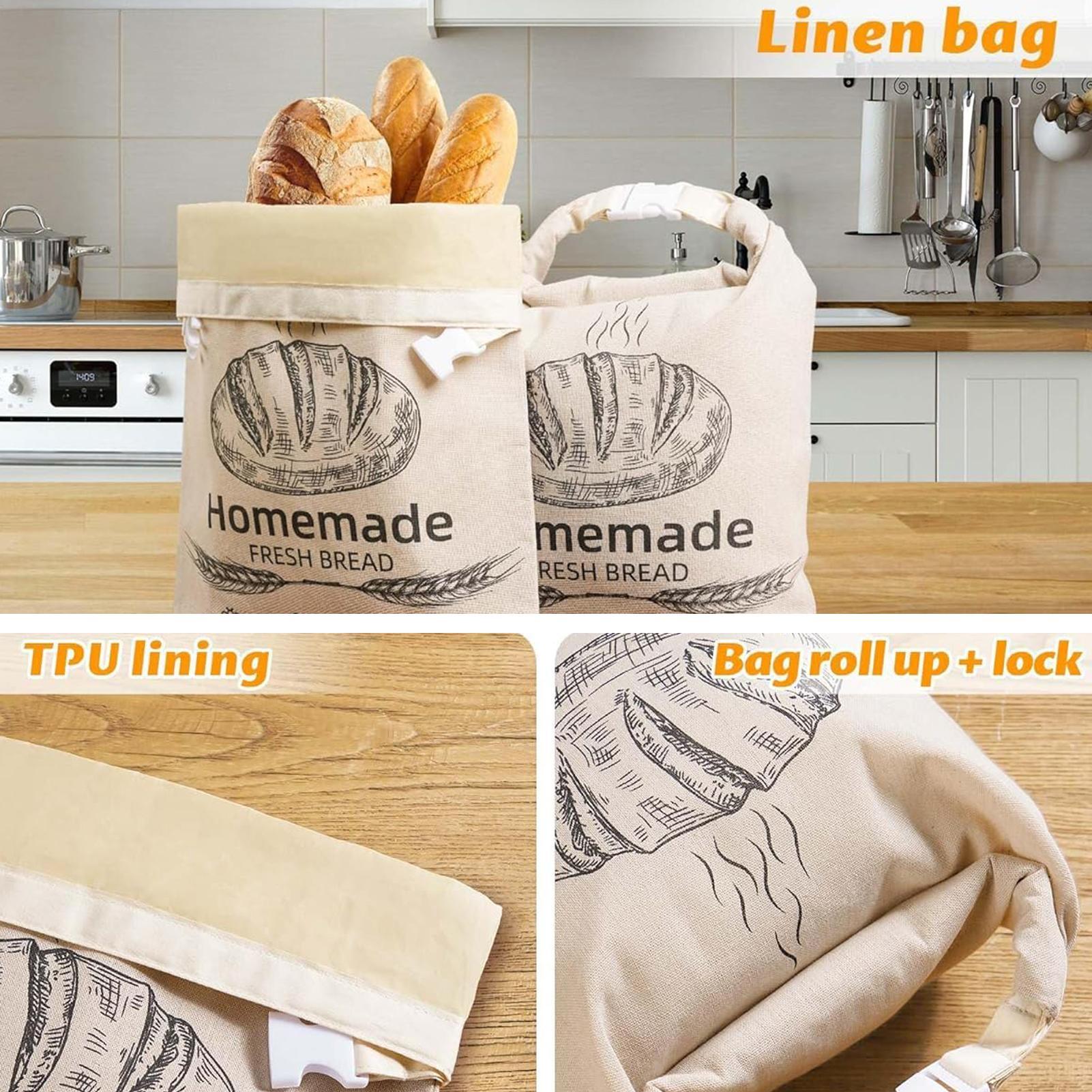 Linen Bread Bag Reusable Bags  - Food Storage Reusable Bags recension och pris
