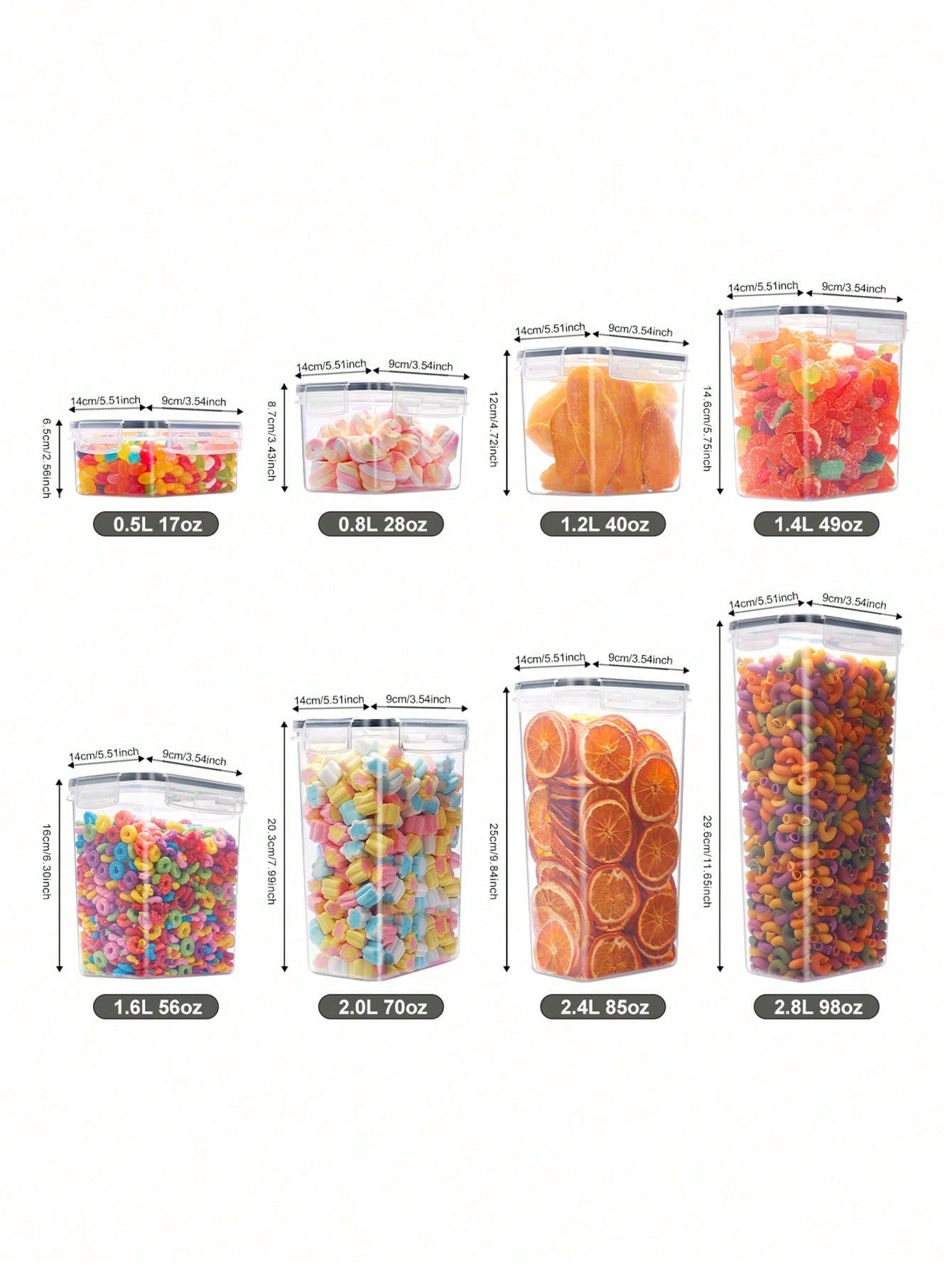48pcs Airtight Food Storage Co - Food Storage Plastic Containers With Lids recension och pris