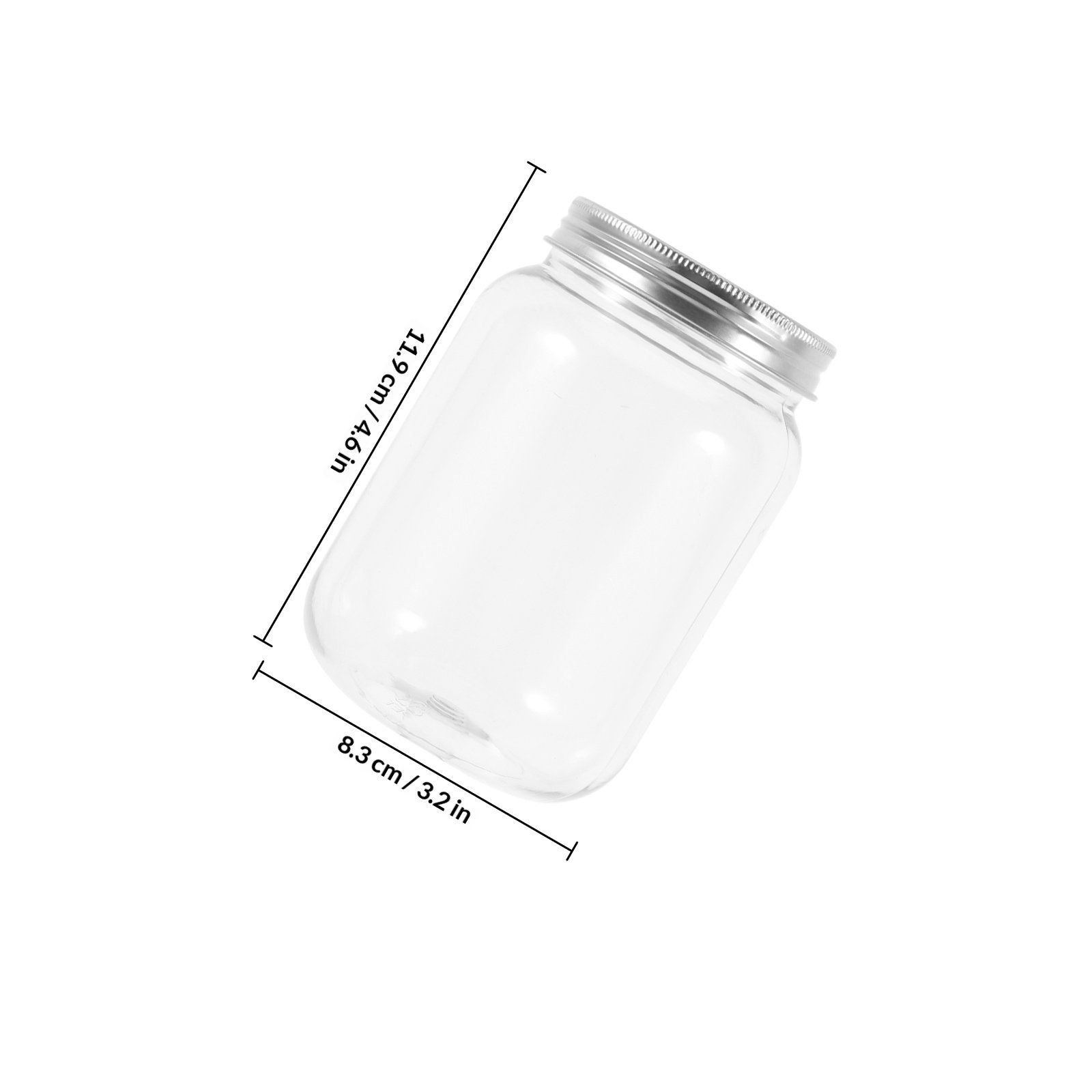 4Pcs Clear Plastic Jars with A - Food Storage Jars recension och pris