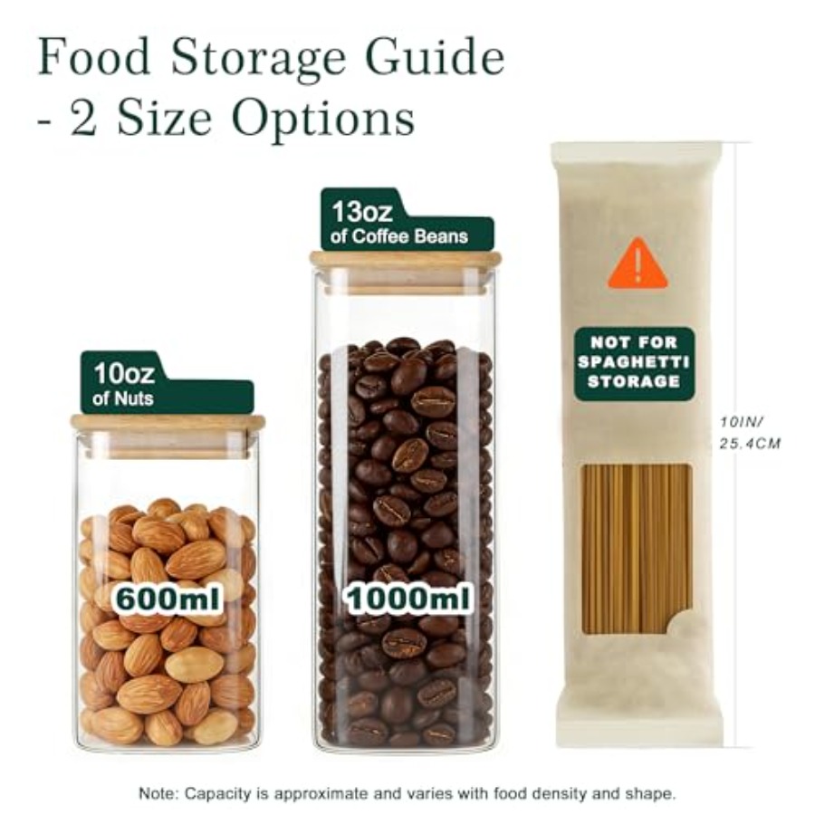 12-Pack Square Glass Storage J - Food Storage Containers Glass recension och pris