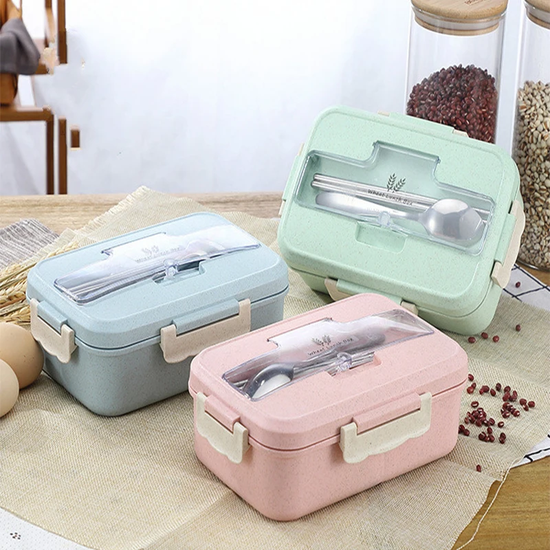 Microwave Lunch Box Wheat Stra - Food Storage No Plastic recension och pris