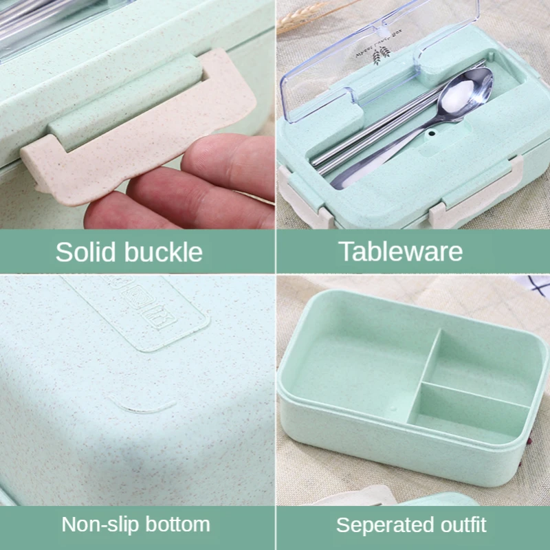 Microwave Lunch Box Wheat Stra - Food Storage No Plastic recension och pris