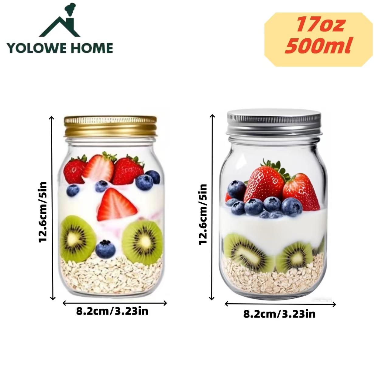 6Pcs, 12Pcs, 500Ml/16Oz, Glass - Glass Meal Prep Container recension och pris