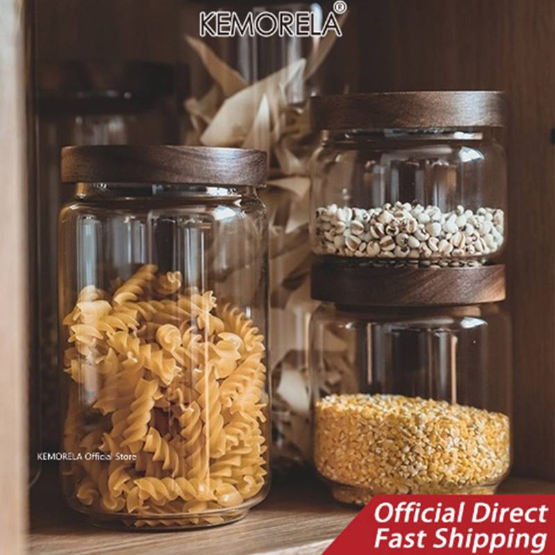 Wood Lid Glass Airtight Canist - Glass Meal Prep Container recension och pris