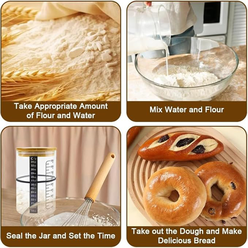 Sourdough Starter Jar Kit Sour - Food Storage Containers Glass recension och pris