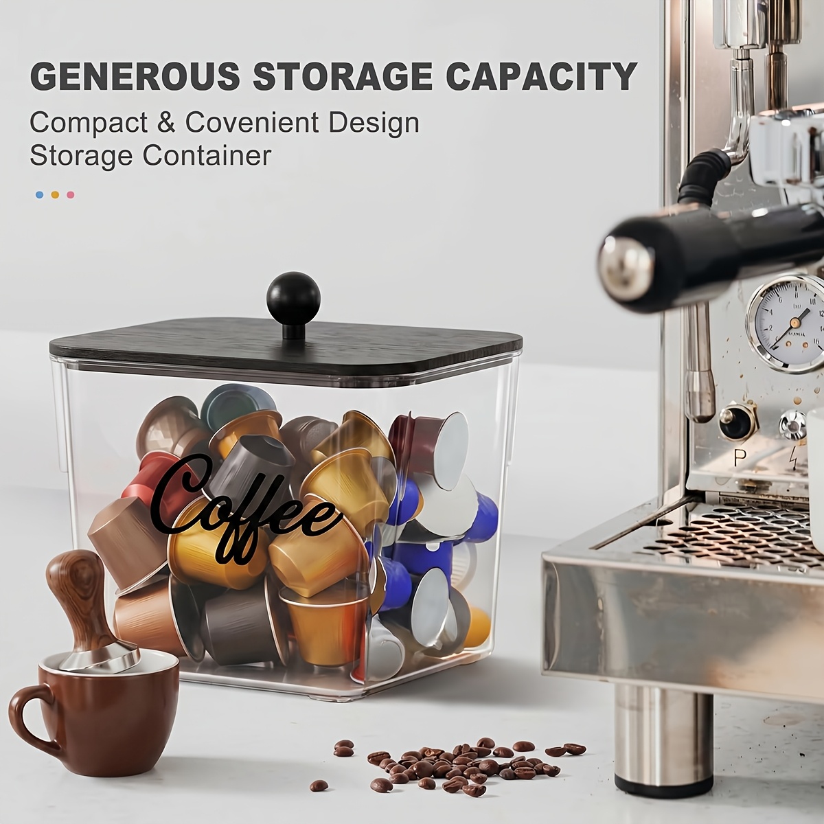 Coffee Pod Holder with Lids Pl - Food Storage Cabinet For Kitchen recension och pris