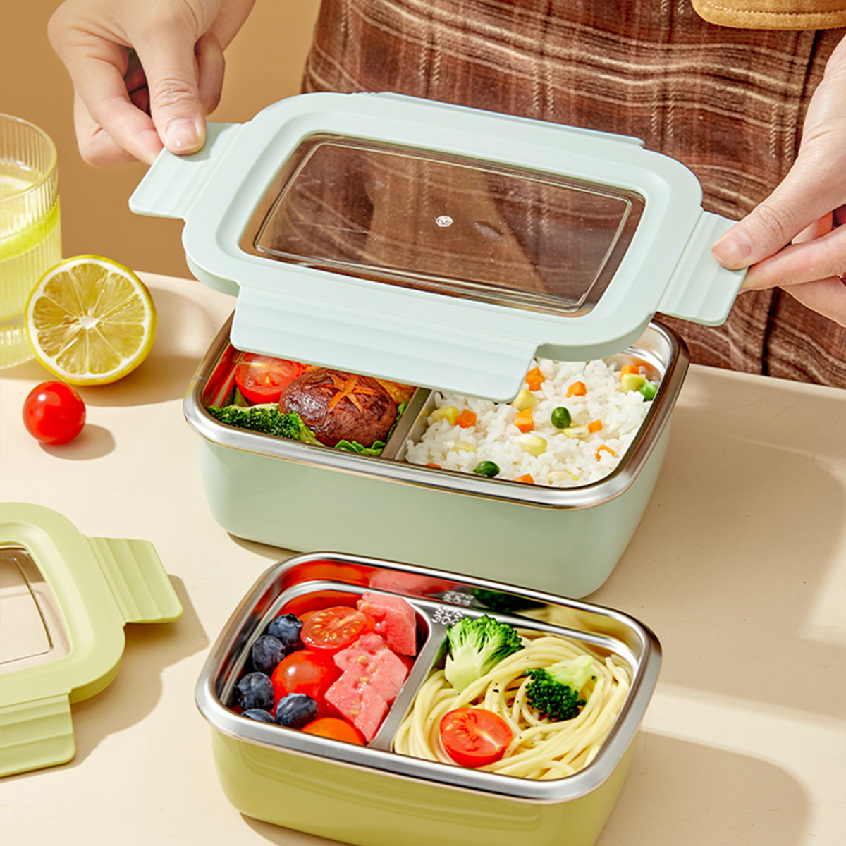 Microwave 304 Stainless Steel  - Glass Meal Prep Container recension och pris
