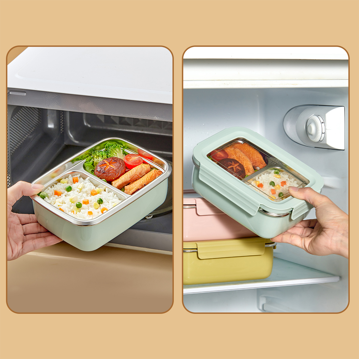Microwave 304 Stainless Steel  - Glass Meal Prep Container recension och pris