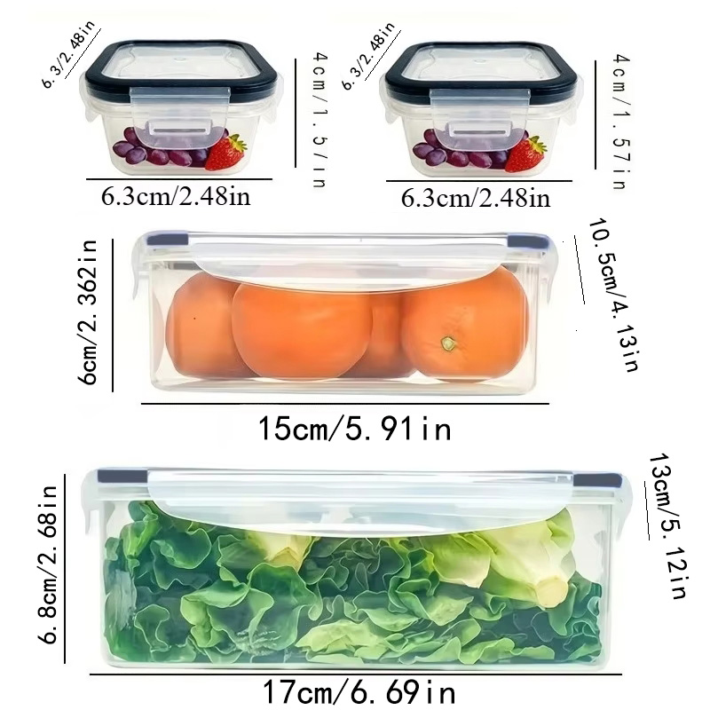 8Pcs Set Includes 4 Containers - Food Storage Cupboard recension och pris