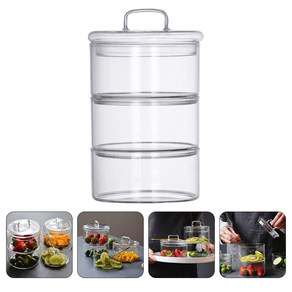 1Set Clear Glass Storage Bowl  - Food Storage Containers Glass recension och pris