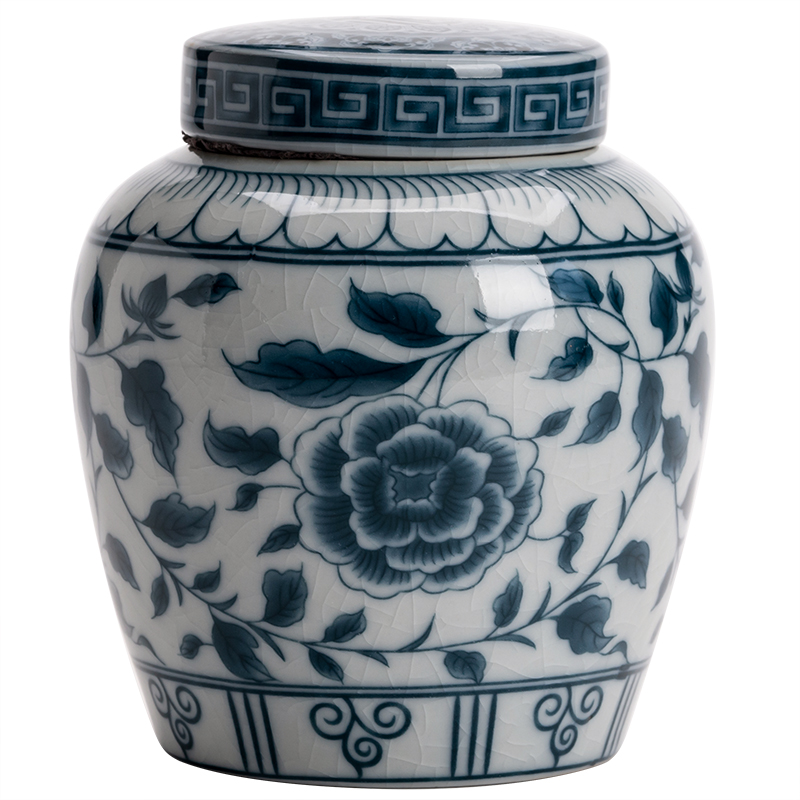 Blue and White Porcelain Tea C - Food Storage Box Large recension och pris