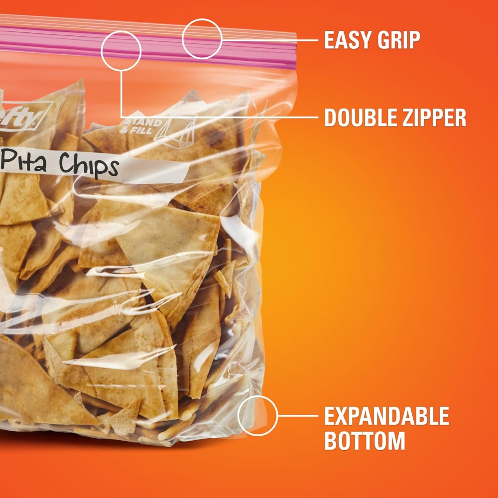 Press to Close Plastic Bags Ga - Food Storage Reusable Bags recension och pris