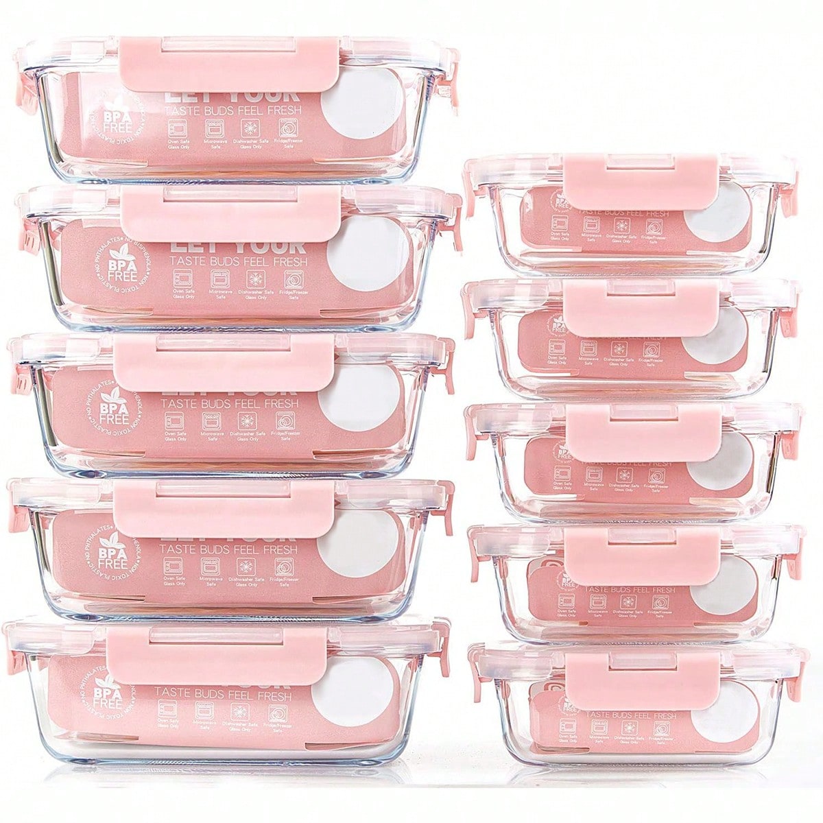 10 Pack Glass Meal Prep Contai - Glass Meal Prep Container recension och pris