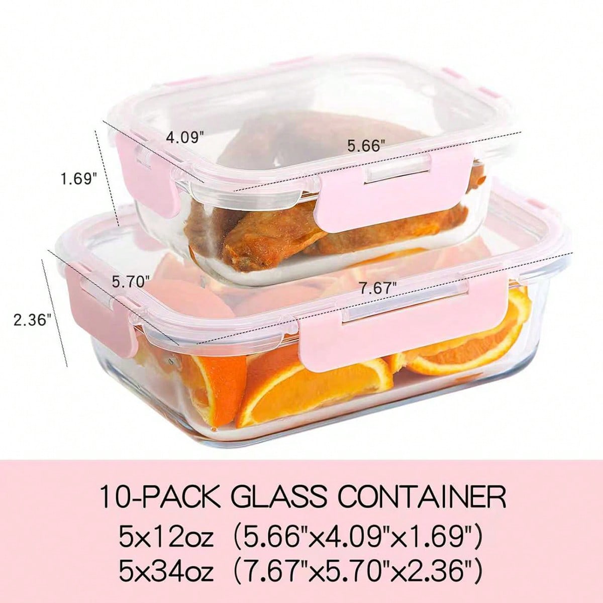 10 Pack Glass Meal Prep Contai - Glass Meal Prep Container recension och pris