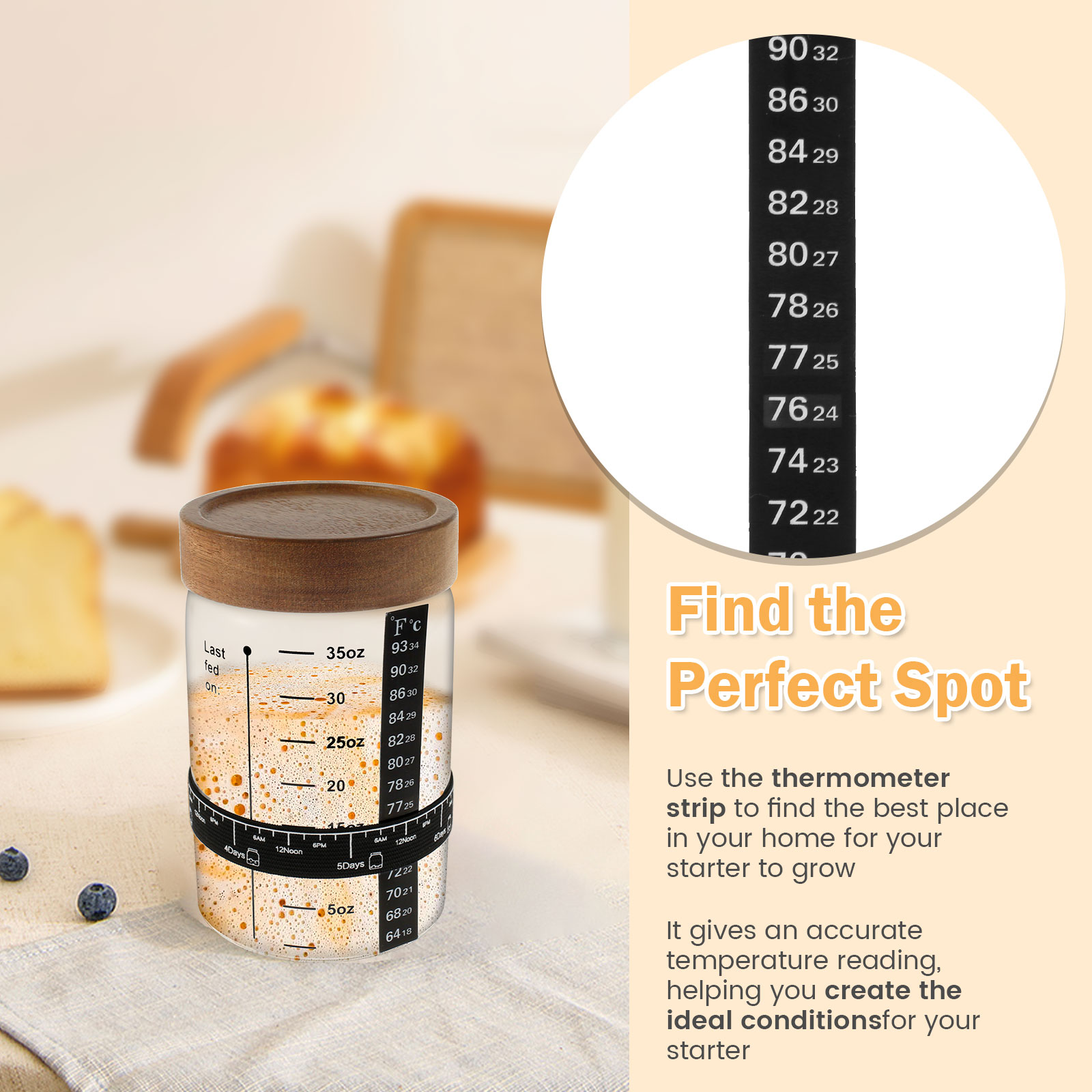Sourdough Starter Jar Kit 1000 - Food Storage Containers Glass recension och pris