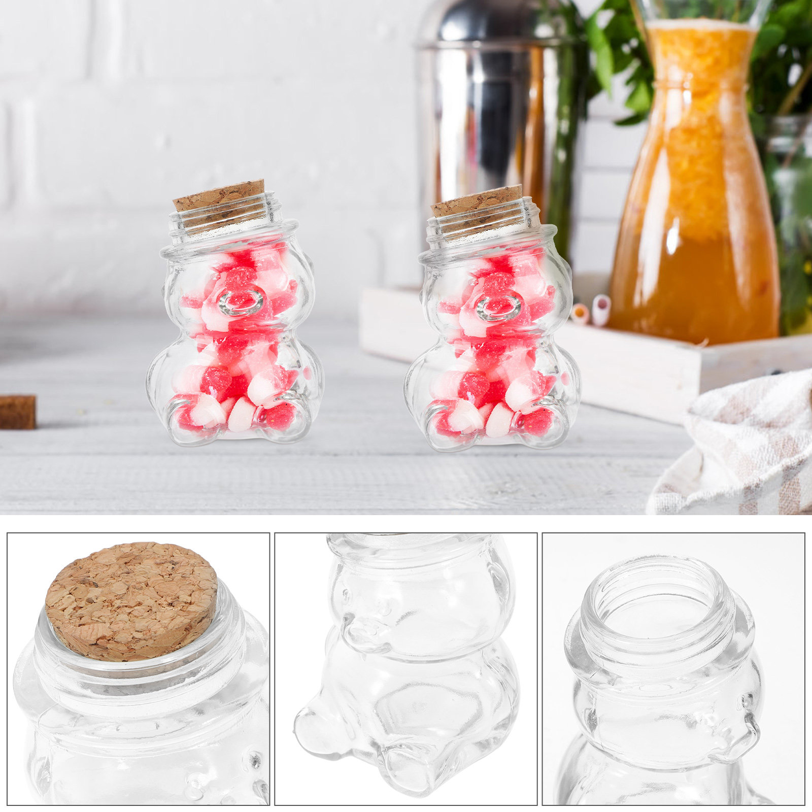 4Pcs Glass Candy Jar Set Trans - Food Storage Containers Glass recension och pris