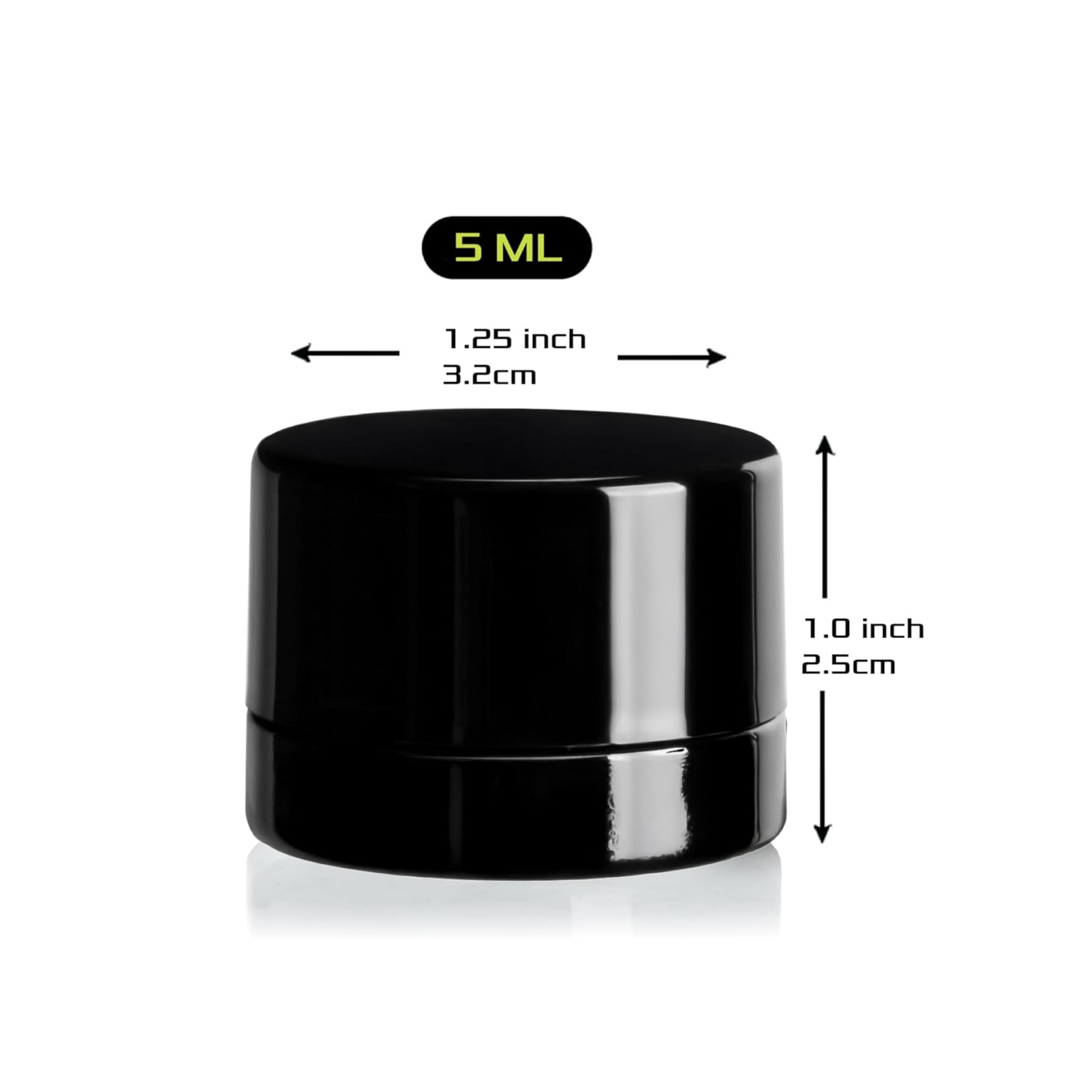 5ml Thick Black Glass Jars wit - Glass Meal Prep Container recension och pris