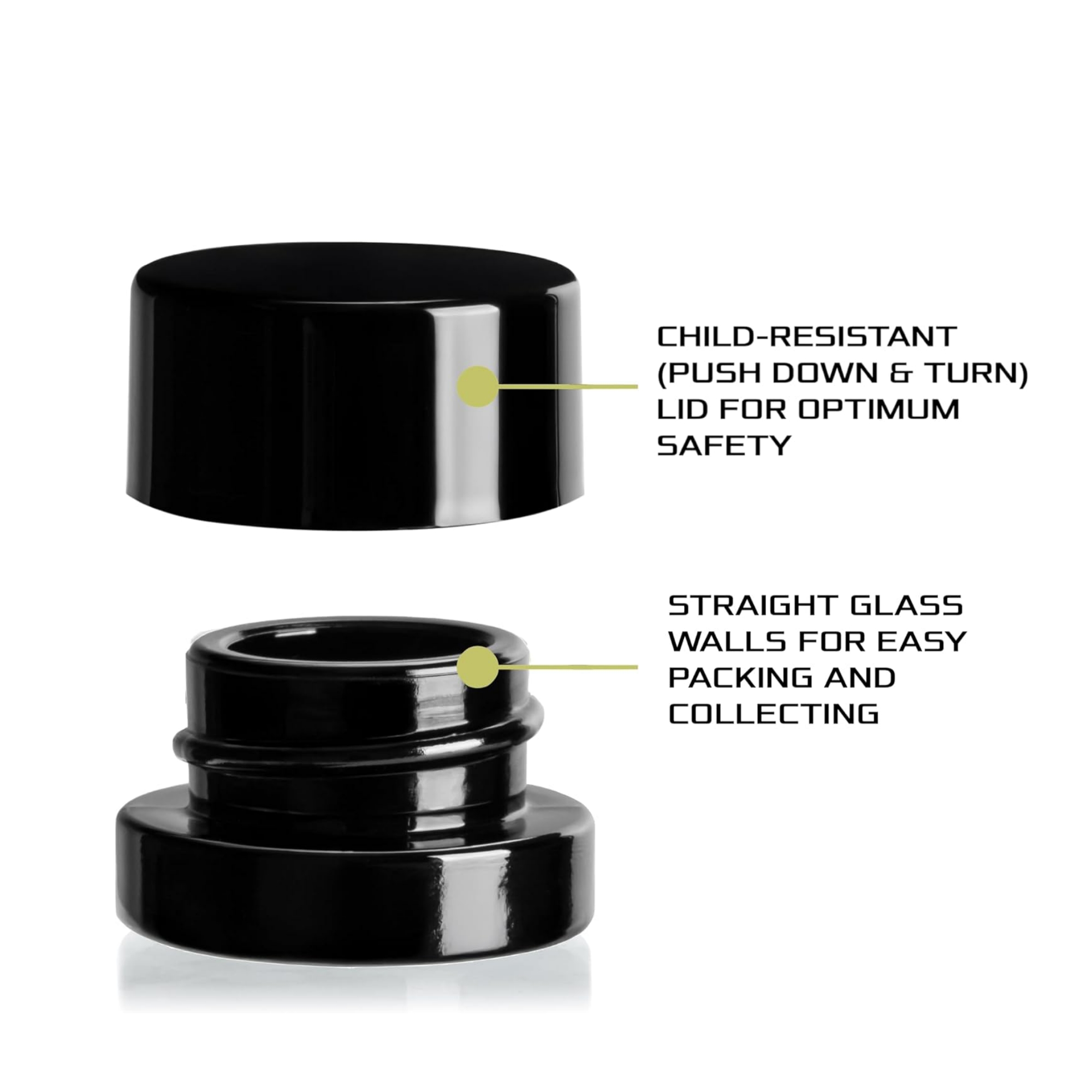5ml Thick Black Glass Jars wit - Glass Meal Prep Container recension och pris
