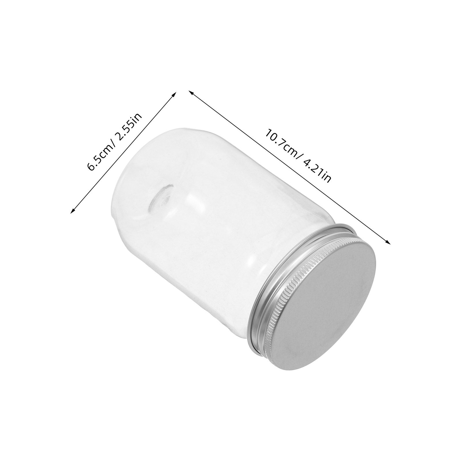 6Pcs Clear Plastic Mason Jars  - Food Storage Plastic Containers With Lids recension och pris