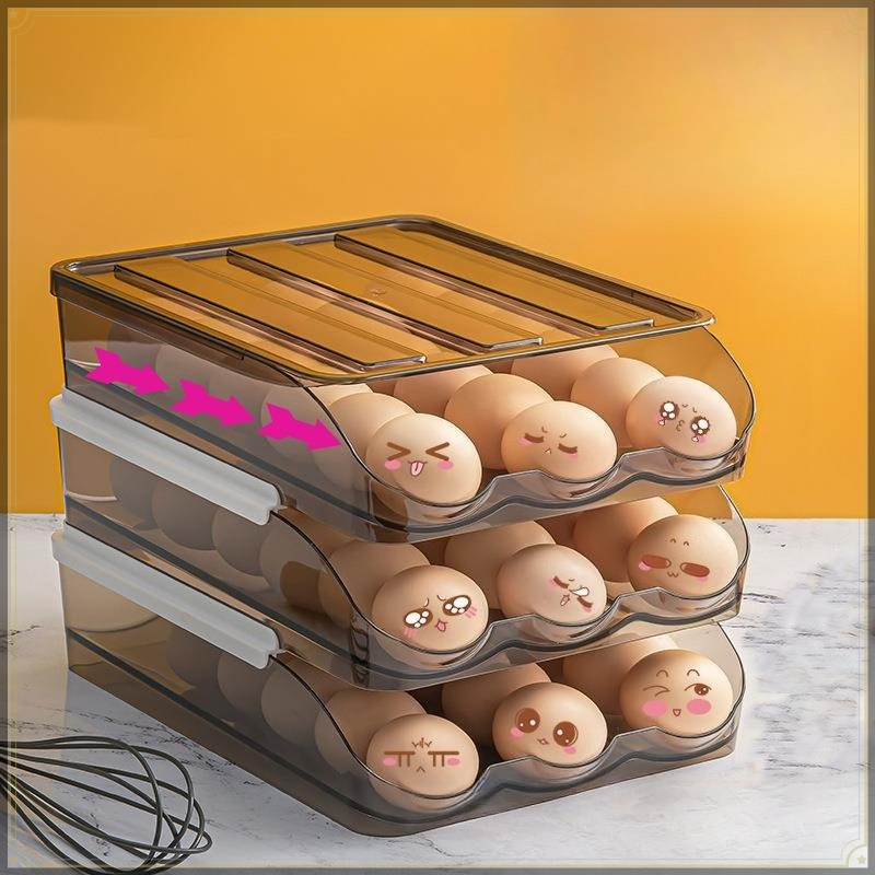 Rolling Egg Storage Box PET St - Food Storage Cabinet For Kitchen recension och pris