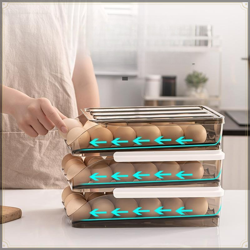 Rolling Egg Storage Box PET St - Food Storage Cabinet For Kitchen recension och pris