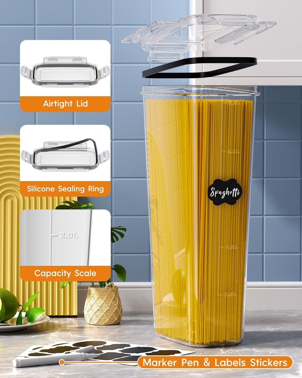 24 PCS Airtight Food Storage C - Food Storage Plastic Containers With Lids recension och pris