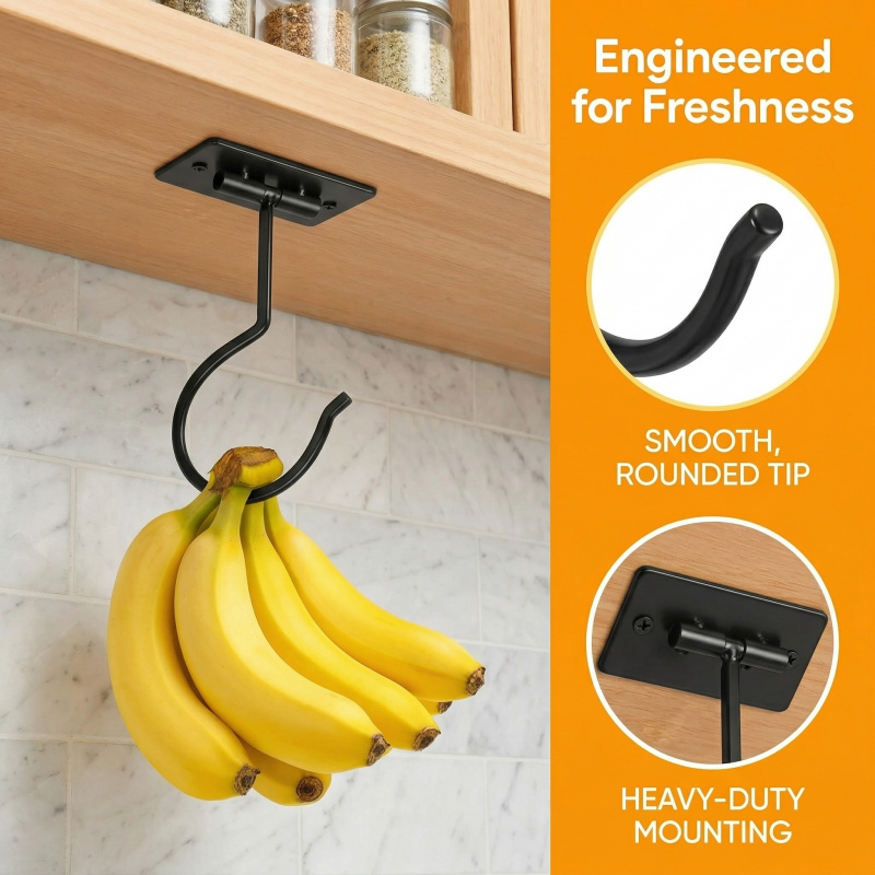 Black Metal Self-Adhesive Bana - Food Storage Cupboard recension och pris